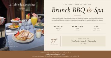 Brunch BBQ & Spa au jeu de paume chamonix - table du Lavancher
