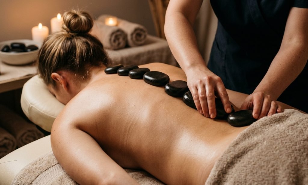 massage pierres chaudes au spa jeu de paume chamonix